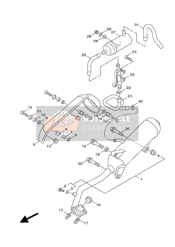 4P9E48840000, Form Schaluch, Yamaha, 0